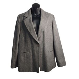 Harve Bernard Women's Gray Wool Blend Pea Coat Size 16